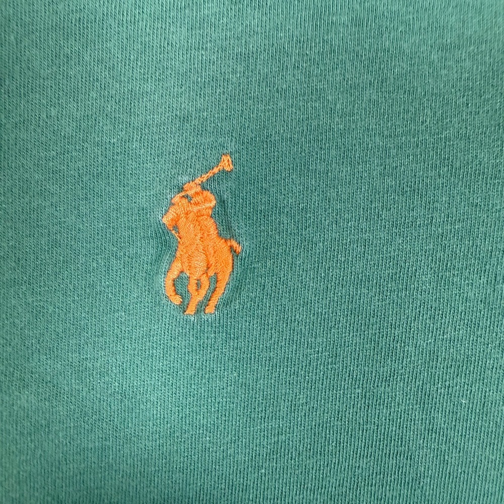 Polo Ralph Lauren V-Neck Shirt M 20x26 Classic Pony Green Short Sleeve Preppy - Picture 2 of 11